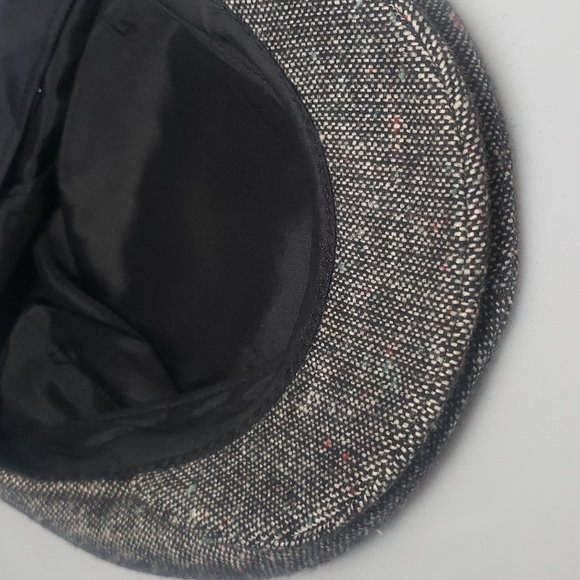 Tweed Snap Front Ivy Gray Flat Cap Size Large - Picture 11 of 13